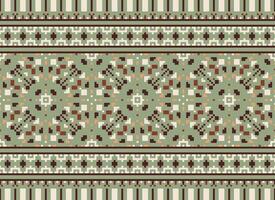 Pixel ethnisch Muster Vektor Hintergrund. nahtlos Muster traditionell, Design zum Hintergrund, Hintergrund, Batik, Stoff, Teppich, Kleidung, Verpackung, und textil.ethnisch Muster Vektor Illustration.