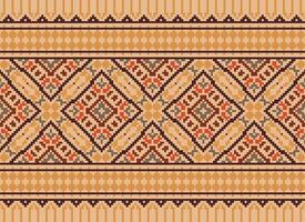 pixel etnisk mönster vektor bakgrund. sömlös mönster traditionell, design för bakgrund, tapet, batik, tyg, matta, Kläder, omslag, och textil.etnisk mönster vektor illustration.