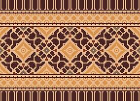 pixel etnisk mönster vektor bakgrund. sömlös mönster traditionell, design för bakgrund, tapet, batik, tyg, matta, Kläder, omslag, och textil.etnisk mönster vektor illustration.