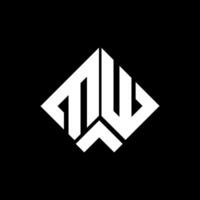 mw-Buchstaben-Logo-Design auf schwarzem Hintergrund. mw kreative Initialen schreiben Logo-Konzept. mw Briefgestaltung. vektor