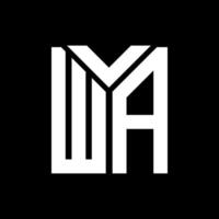 w-Buchstaben-Logo-Design auf schwarzem Hintergrund. wa kreatives Initialen-Buchstaben-Logo-Konzept. wa Briefgestaltung. vektor