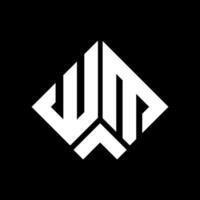 wm-Brief-Logo-Design auf schwarzem Hintergrund. wm kreative Initialen schreiben Logo-Konzept. wm Briefgestaltung. vektor