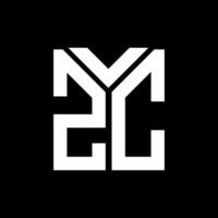 zc-Buchstaben-Logo-Design auf schwarzem Hintergrund. zc kreative Initialen schreiben Logo-Konzept. zc Briefgestaltung. vektor