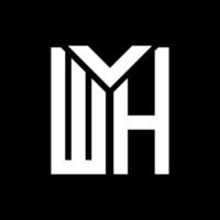 wh-Buchstaben-Logo-Design auf schwarzem Hintergrund. wh kreatives Initialen-Buchstaben-Logo-Konzept. w Briefgestaltung. vektor