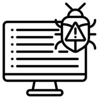 Malware Attacke Symbol Vektor Illustration