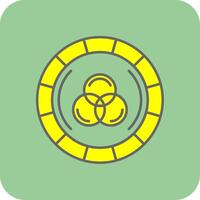 Farbe Rad gefüllt Gelb Symbol vektor
