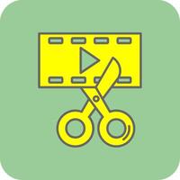 Video Editor gefüllt Gelb Symbol vektor