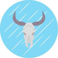 Stier Schädel eben Blau Kreis Symbol vektor