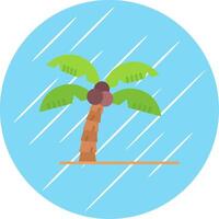 Palme Baum eben Blau Kreis Symbol vektor