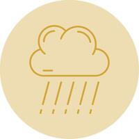 Regen Linie Gelb Kreis Symbol vektor