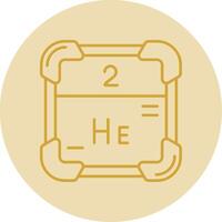 Helium Linie Gelb Kreis Symbol vektor