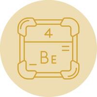 Beryllium Linie Gelb Kreis Symbol vektor