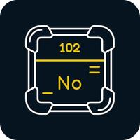 Nobelium Linie Gelb Weiß Symbol vektor