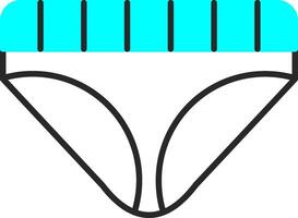 Unterwäsche gehäutet gefüllt Symbol vektor