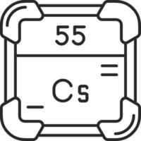 Cäsium gehäutet gefüllt Symbol vektor