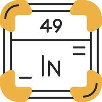 Indium gehäutet gefüllt Symbol vektor