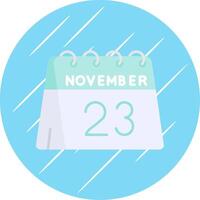 23 .. von November eben Blau Kreis Symbol vektor