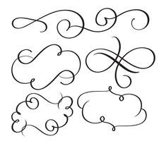 konst kalligrafi blomstra av vintage dekorativa halsband för design. Vektor illustration EPS10
