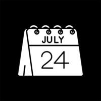 24 .. von Juli Glyphe invertiert Symbol vektor
