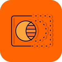 Opazität gefüllt Orange Hintergrund Symbol vektor