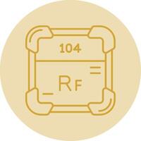 Rutherfordium Linie Gelb Kreis Symbol vektor