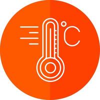 Temperatur Linie rot Kreis Symbol vektor