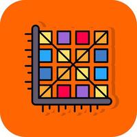 Matrix gefüllt Orange Hintergrund Symbol vektor