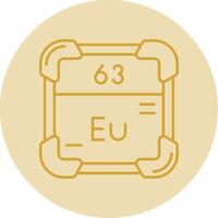 Europium Linie Gelb Kreis Symbol vektor