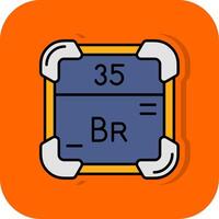 brom fylld orange bakgrund ikon vektor