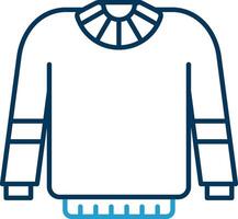 Sweatshirt Linie Blau zwei Farbe Symbol vektor