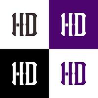 Brief h d Logo Design Vektor