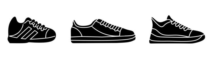 Schuhe Symbol. Sammlung Vektor Illustration von Symbole zum Geschäft. schwarz Symbol Design.