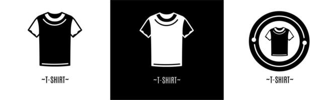 T-Shirt Logo Satz. Sammlung von schwarz und Weiß Logos. Lager Vektor. vektor