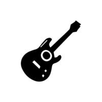akustisk och elektrisk gitarr översikt musikalisk instrument vektor isolerat silhuett guitare klotter