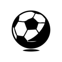 Fußball Ball oder Fußball eben Vektor Symbol einfach schwarz Stil