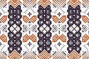 ikat geometrisk prydnad med ruter. ikkat. sömlös mönster. aztec stil. stam- etnisk vektor textur. folk broderi, indian, skandinaviska, zigenare, mexikansk, afrikansk matta, tapet.