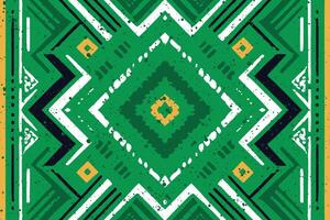 Ikat geometrische Verzierung mit Diamanten. ikkat. nahtloses Muster. aztekischer Stil. Stammes-ethnische Vektortextur. Volksstickerei, indisch, skandinavisch, Zigeuner, mexikanisch, afrikanischer Teppich, Tapete. vektor