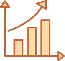 Vektorsymbol für steigende Statistiken vektor