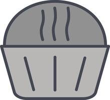 Creme-Muffin-Vektorsymbol vektor