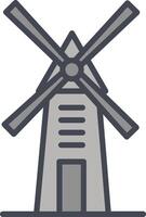 Symbol für Windmühlenvektor vektor