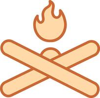 Lagerfeuer-Vektor-Symbol vektor