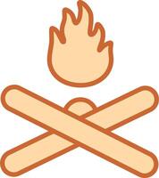 Lagerfeuer-Vektor-Symbol vektor