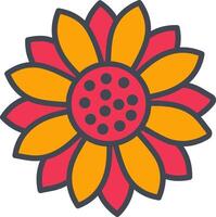 Symbol für Sonnenblumenvektor vektor