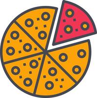 Vektorsymbol für Pizzastücke vektor