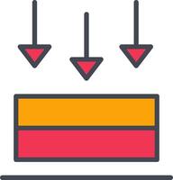 Drücken Sie das Vektorsymbol vektor