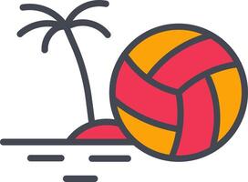 Beachvolleyball-Vektorsymbol vektor