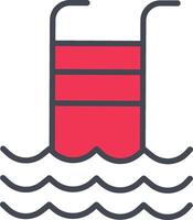 Schwimmbad-Vektor-Symbol vektor