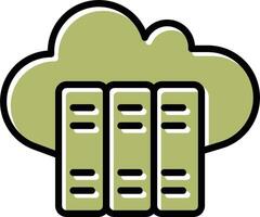 Cloud-Bibliotheksvektorsymbol vektor