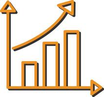 Vektorsymbol für steigende Statistiken vektor