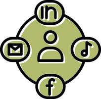 social cirkel vektor ikon